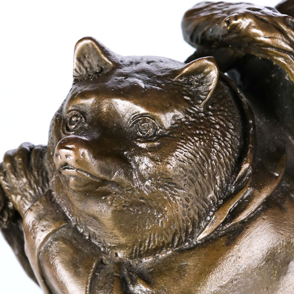 Animal Craft High Quality Raccoon Bronze Sculpture Statue Tpal-048