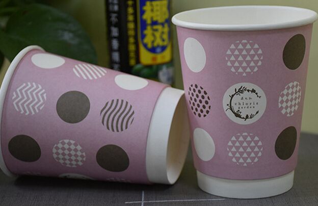 Double Wall Hot Paper Cup Take Away Coffee Tea Disposable Cups