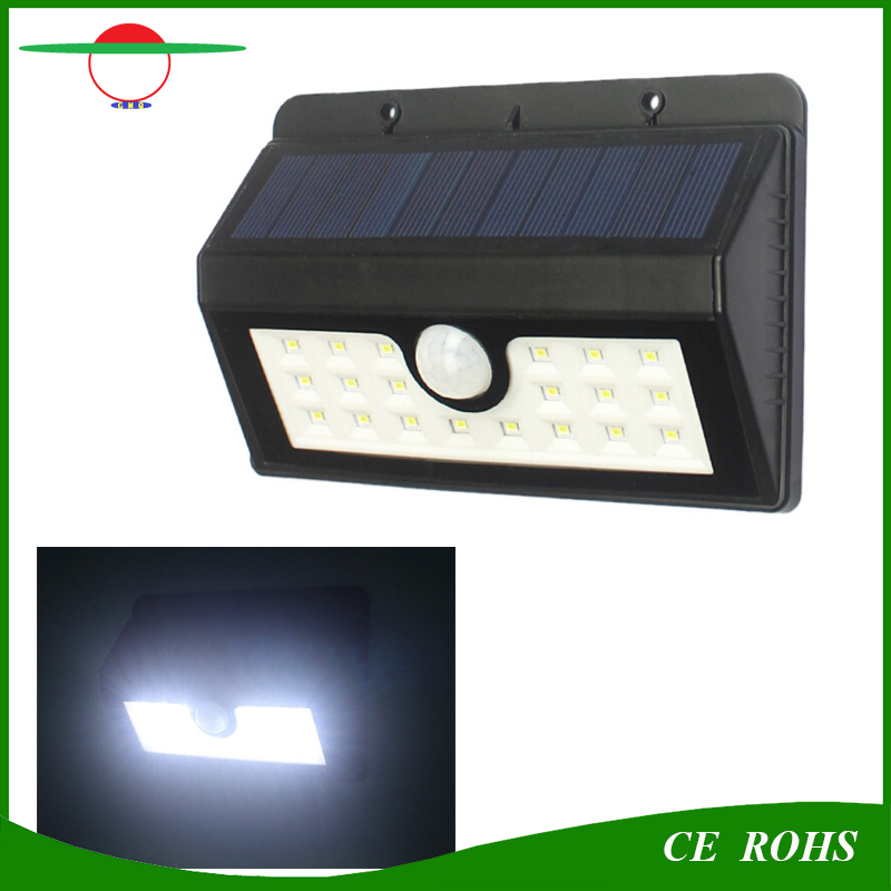 Outdoor Lighting Solar Power 20LED Security Wall Light Wireless Waterproof Motion Sensor Garden Lamp with Replaceable Battery