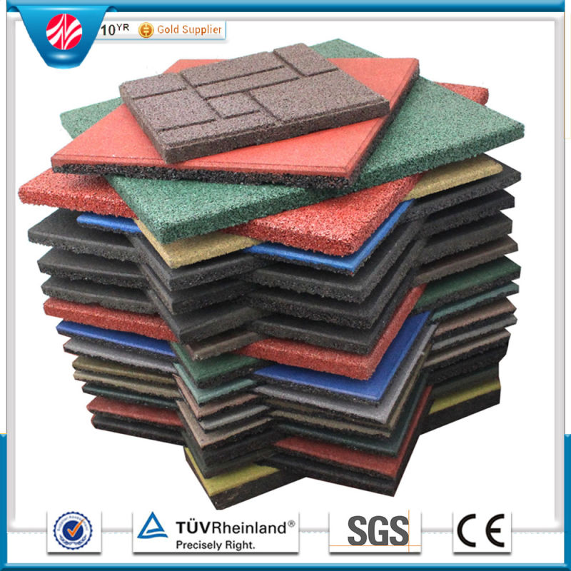 Colorful Rubber Paver Tile Made From 100% SBR