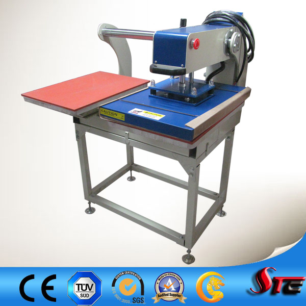 CE Approved Pneumatic Double Station Upper Glide Heat Press