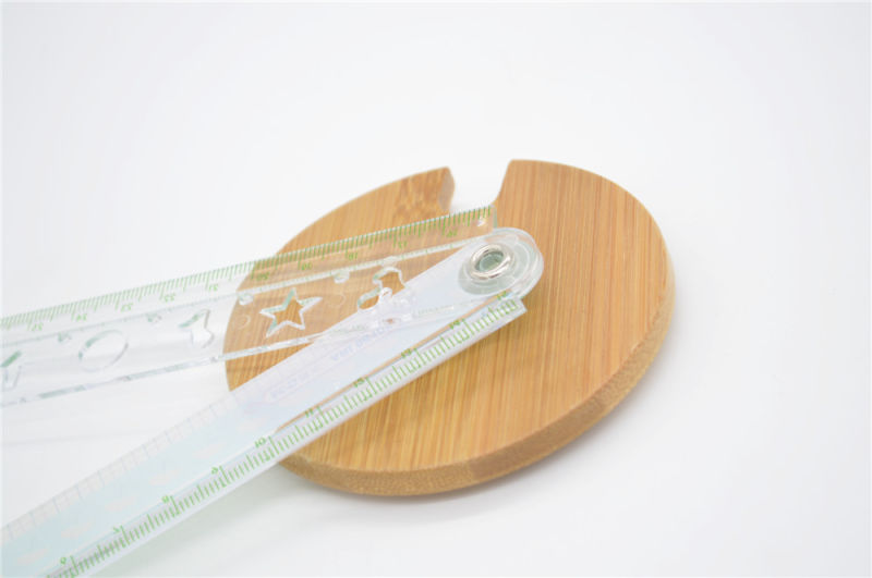 Folding Stationery Plastic Ruler with Artwork for Office Supply