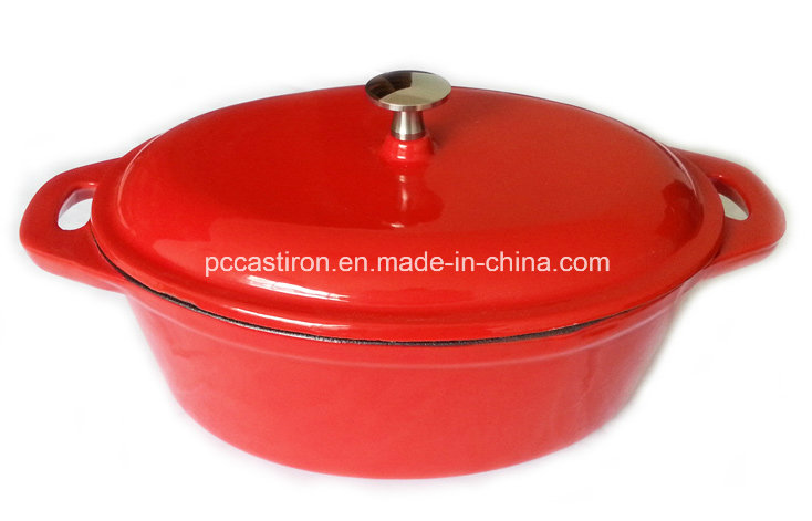 LFGB FDA SGS Ce Qualified Enamel Cast Iron Casserole Size 25X18X9cm