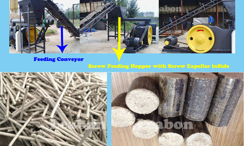 Automatic Biomass Piston Wood Sawdust Briquette Press Machines Plant