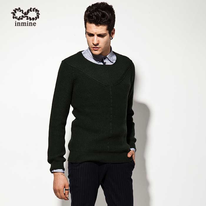 Manufactory Rib Knitting Pullover Wool Acrylic Man Sweater