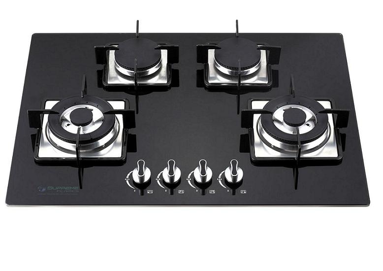 Tempered Glass Built in 4 Burner Gas Hob, Gas Stove