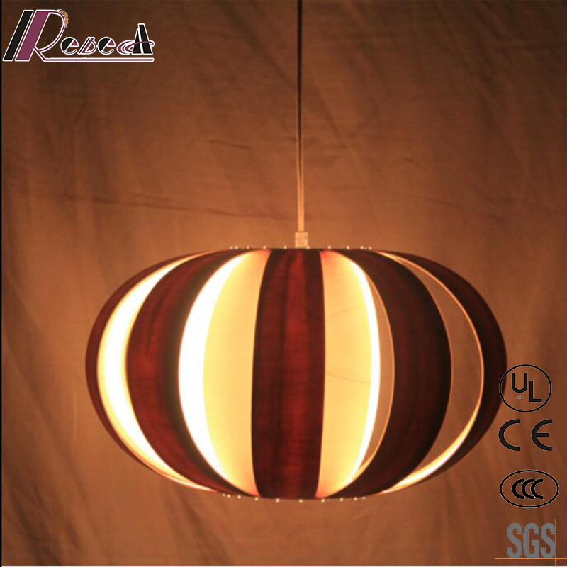 New Design Round Wood Hollow out Ceiling Light with Dining Room