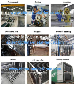 High Quality Decorative Wrought Iron Spearhead Steel Fence