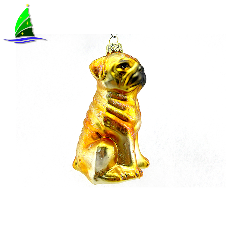 Hanging Dog Christmas Ornament