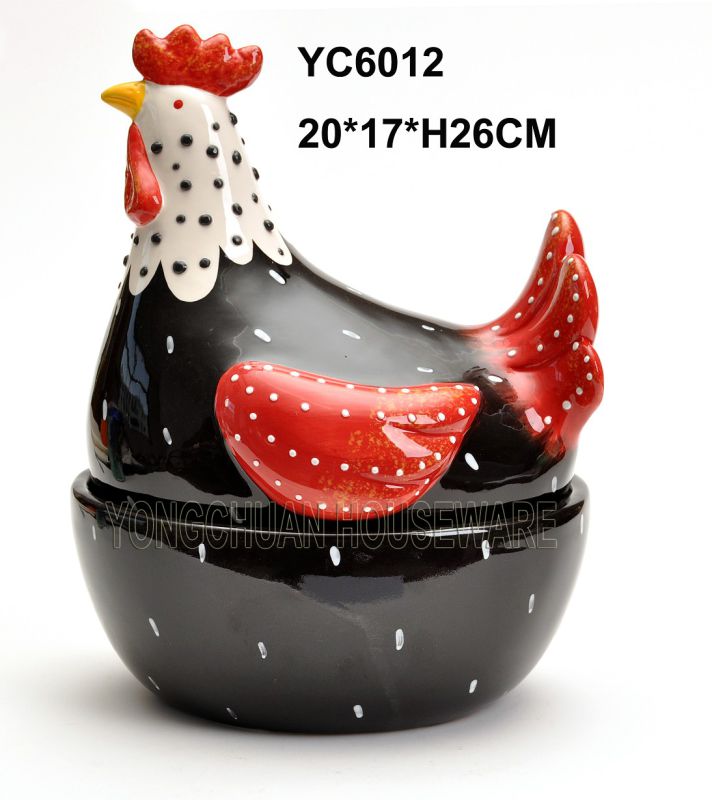 Rooster Ceramic Cookie Jar