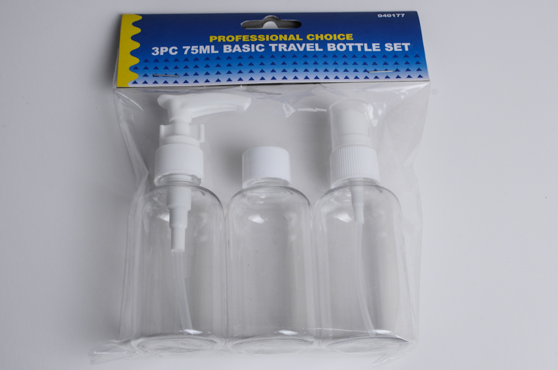 3PCS 75ml Travel Bottle Set with Sprayer (EF-TK02)
