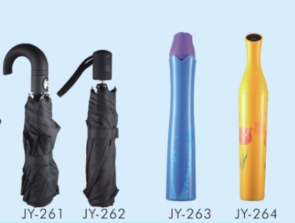 Auto Open Pure Color Fold Umbrella (JY-25)