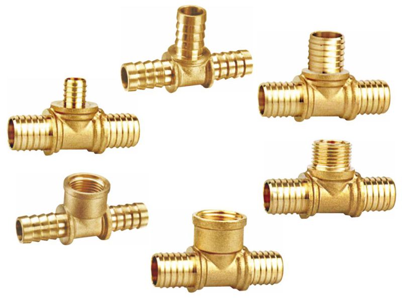 Brass Pex Pipe Tee Fittings (a. 7042)