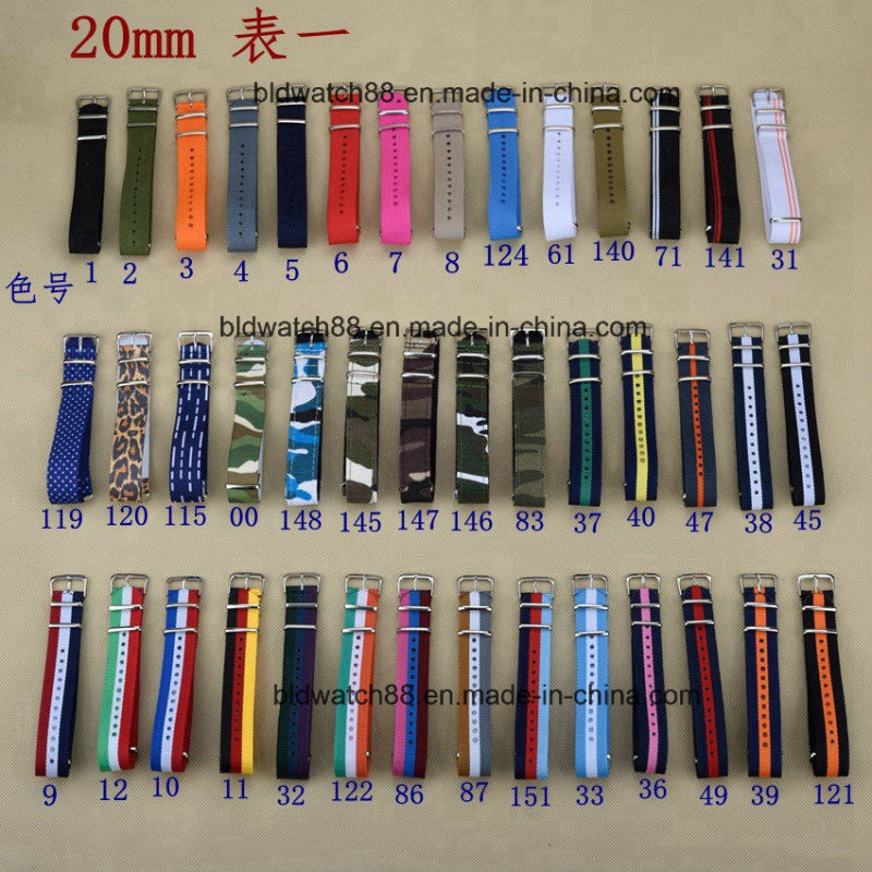 Custom Printed Nylon Nato Watch Strap 22mm Mesh Band Watch