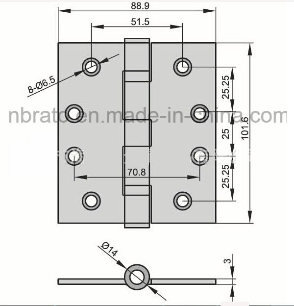 Silence 4bb Wooden Door Brass Hinge