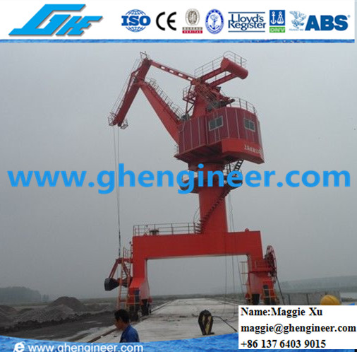 10t30m Hydraulic Marine Wharf Portal Crane