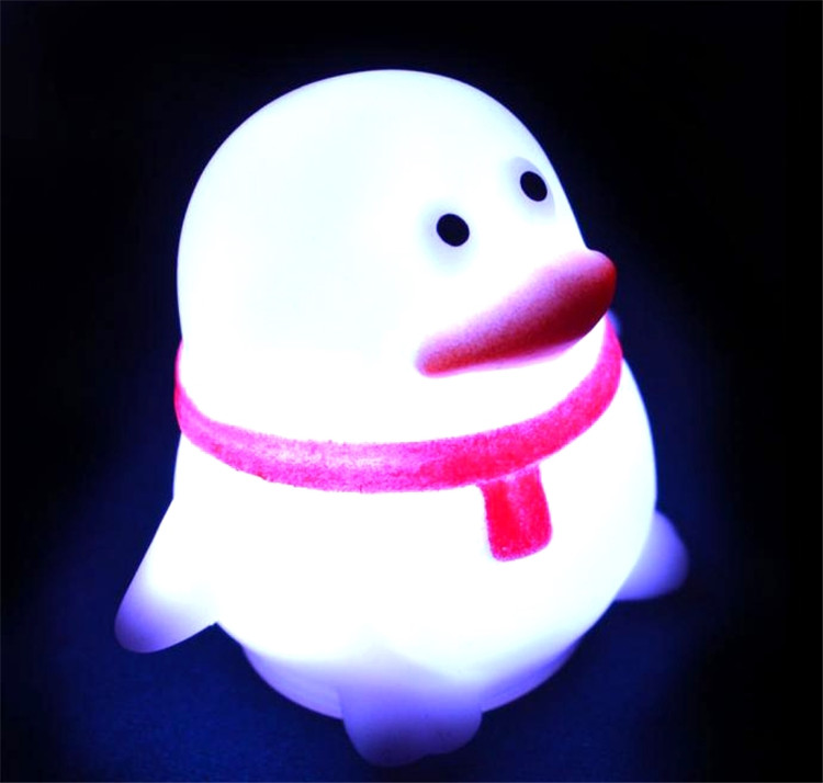 Electronic Luminous Plastic Night Light Penguin Baby Kids Children Toys