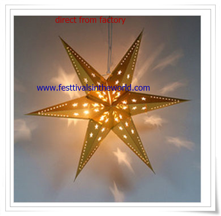 Gold Film Paper Lantern, Decorative Lantern Star Bulk Lantern Chinese