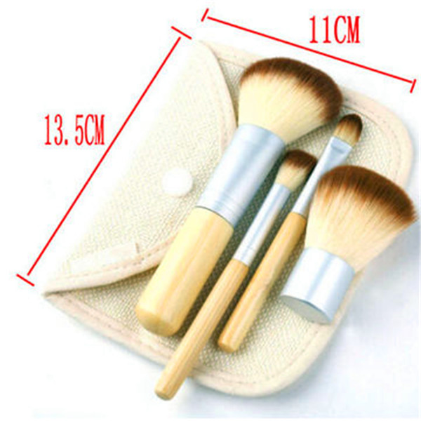 New Style 4PCS Bamboo Make up Brushes Set