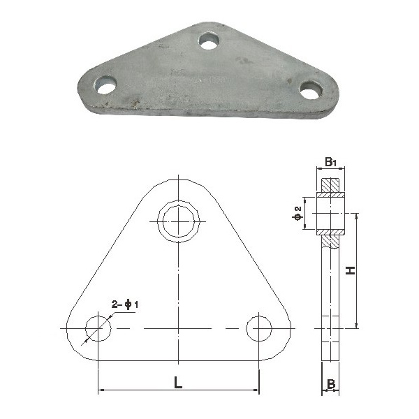 LV Type Galvanized Steel Yoke Plate