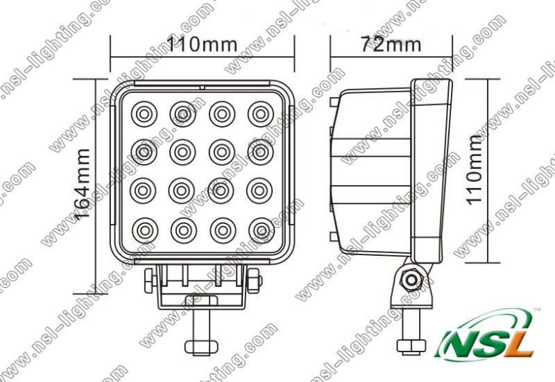 48W LED Work Light 10-30V LED Driving Light Auto LED Working Light LED Bar Light