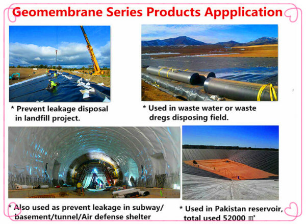 HDPE Geomembrane for Waterproofing Construction