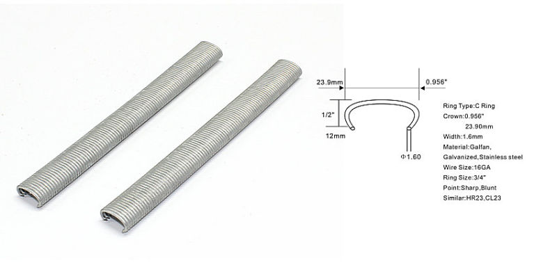 16g110 Pneumatic Hog Ring for Fence Wire