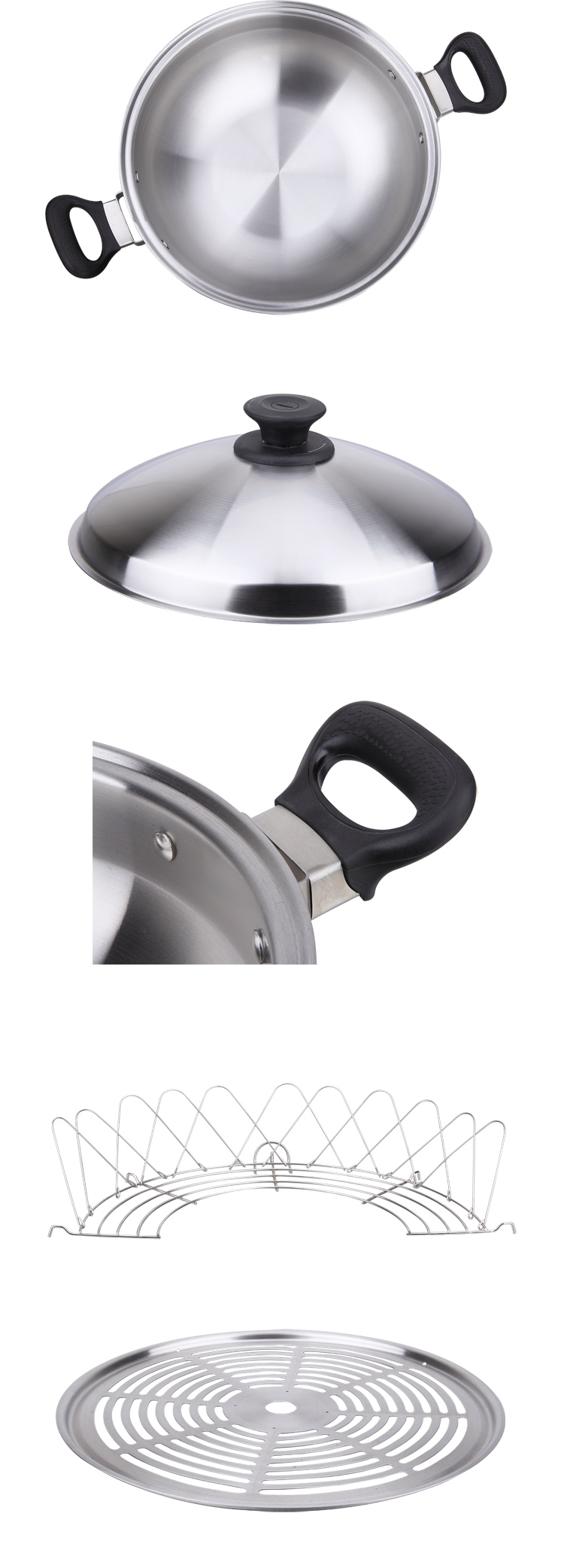 Large Stainless Steel Cooking Pots Wok for Sale