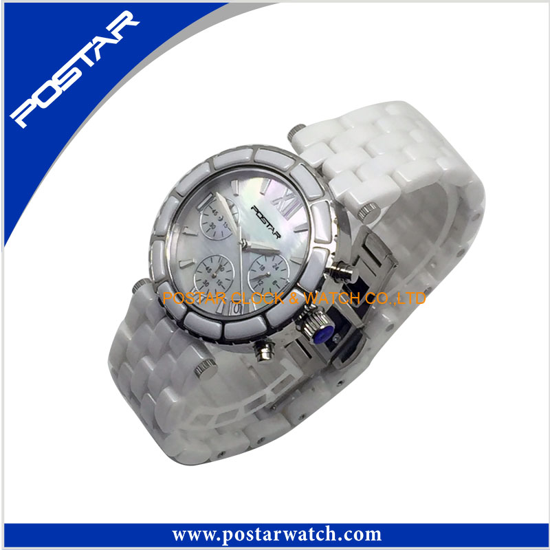 OEM & ODM Chronograph Ceramic Watch with Japan Movement