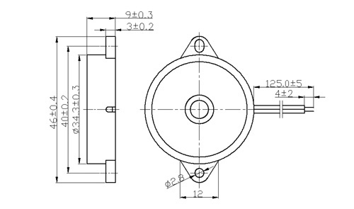 Piezoelectric Buzzers 3309 Passive External Drive Buzzer