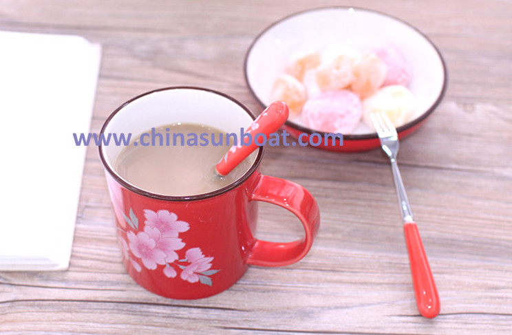 Sunboat Enamel Cup Enamel Mug Cup Coffee Cup Milk Cup Tableware Kitchenware/ Kitchen Appliance