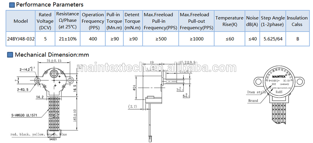 miniature stepper motors, miniature stepper motors with linear actuation, miniature stepper motors for air conditioner