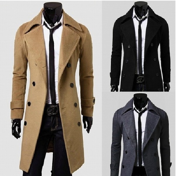 Fashion Custom Fit Plus Size Wool Men Coat