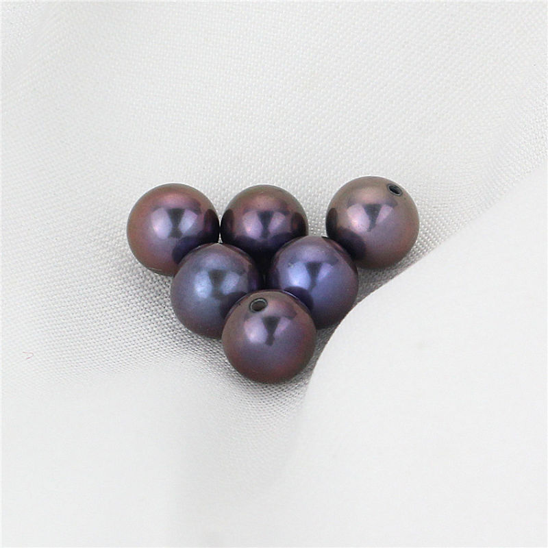 Snh Peacock Color Natural Freshwater Loose Pearl Beads