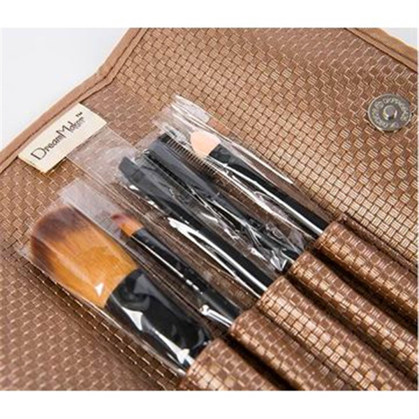 5 PCS Portable Cosmetic Makeup Brush Kit with Case