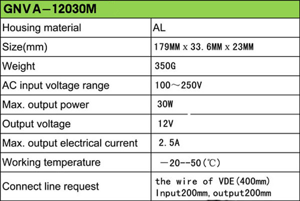12V 30W Constant Voitage Power Supply Series of Outdoor