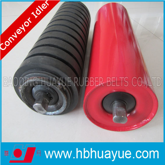 Flat Rubber Casting Impact Troughing Conveyor Idler Roller