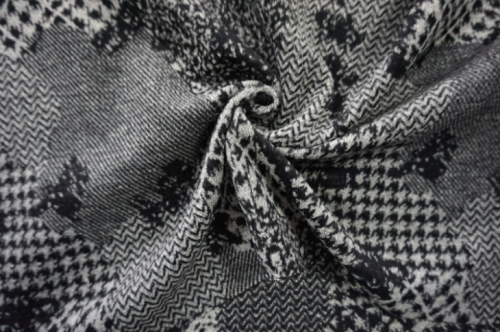 Three Different Styles of Black&White Wool Fabric