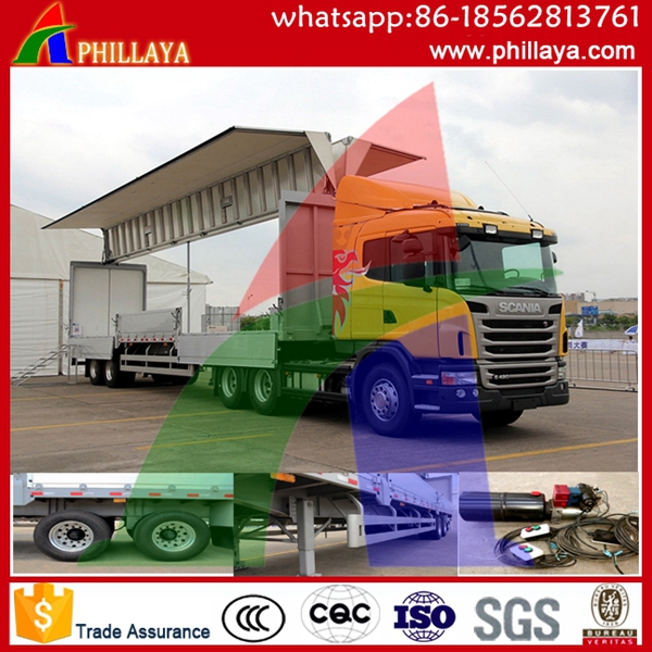 Side Wall Steel / Curtain Optional Truck Semi Box Trailer