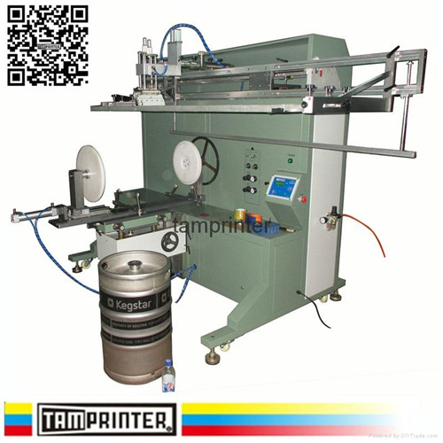 TM-1500e Large Cylinder Keg Screen Printer for Barrel