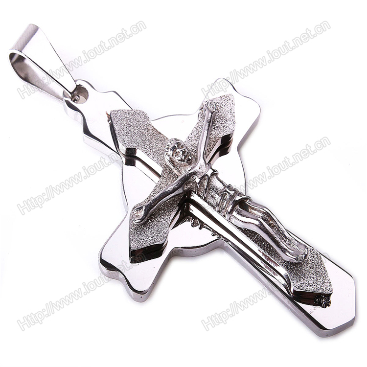 Cross Design Stainless Steel Pendant with Chain, Stainless Steel Jewelry (IO-st0000)