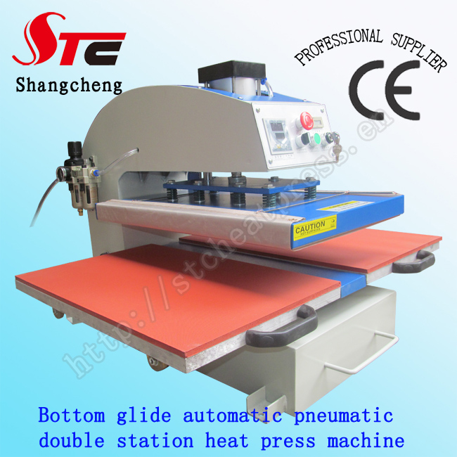 40*40cm Heat Transfer Printing Machine Automatic Bottom Glide Double Station Heat Press Machine Pneumatic Double Station T Shirt Transfer Machine Stc-Qd07