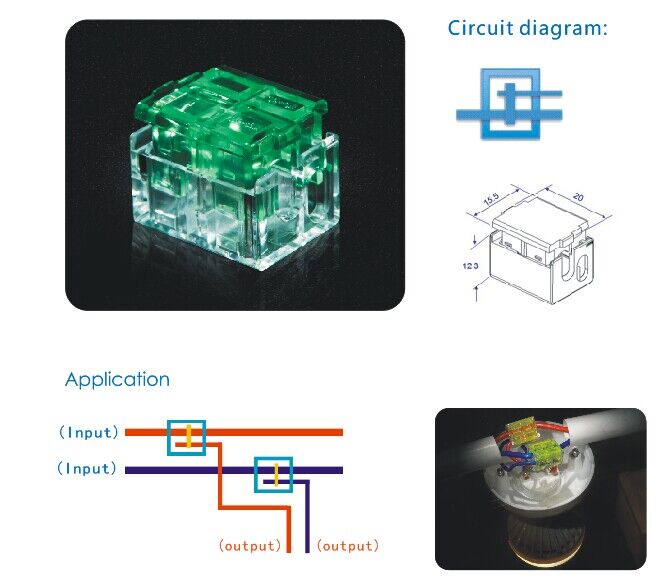 Safe and Quick Wire Connectors/ Terminal Block for Wire Arrangement