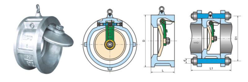 Cast Steel Wafer Type Single Plate Check Valve