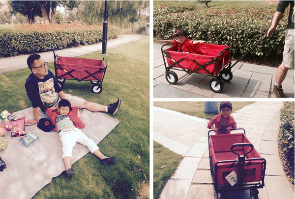 Foldable Wagon with Fabric for Children