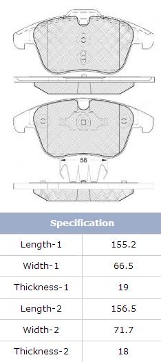 Adanced Quality Brake Pad (LD30021) for Ford/Volvo/Land Rover