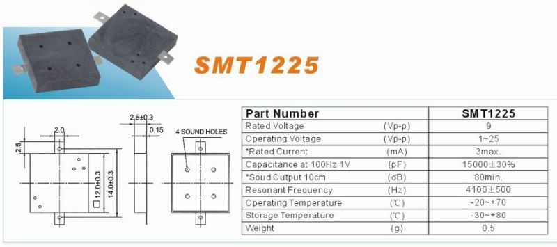 Cheap SMT Buzzer Manufacturer SMT Buzzer SMD Buzzer