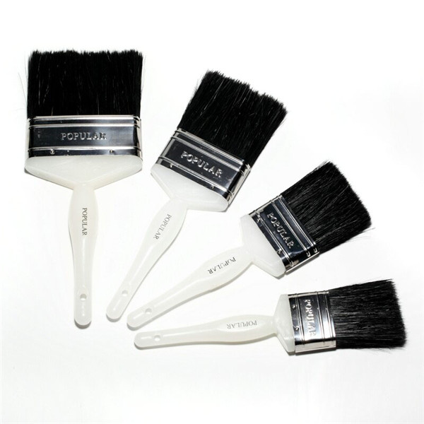 Black Bristle Plastic Handle Paint Brush