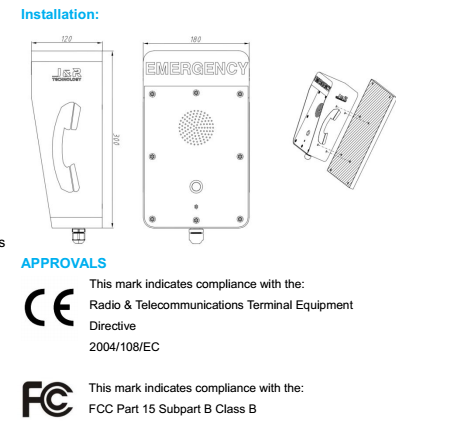 Emergency/Information Call Station, IP Emergency Call Box, Sos Highway Phone, Help Phone