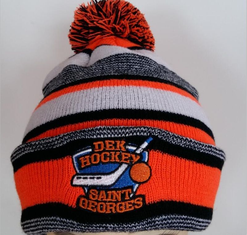 3D High Quality Embroidered Stripe Edge Beanie (S-1069)